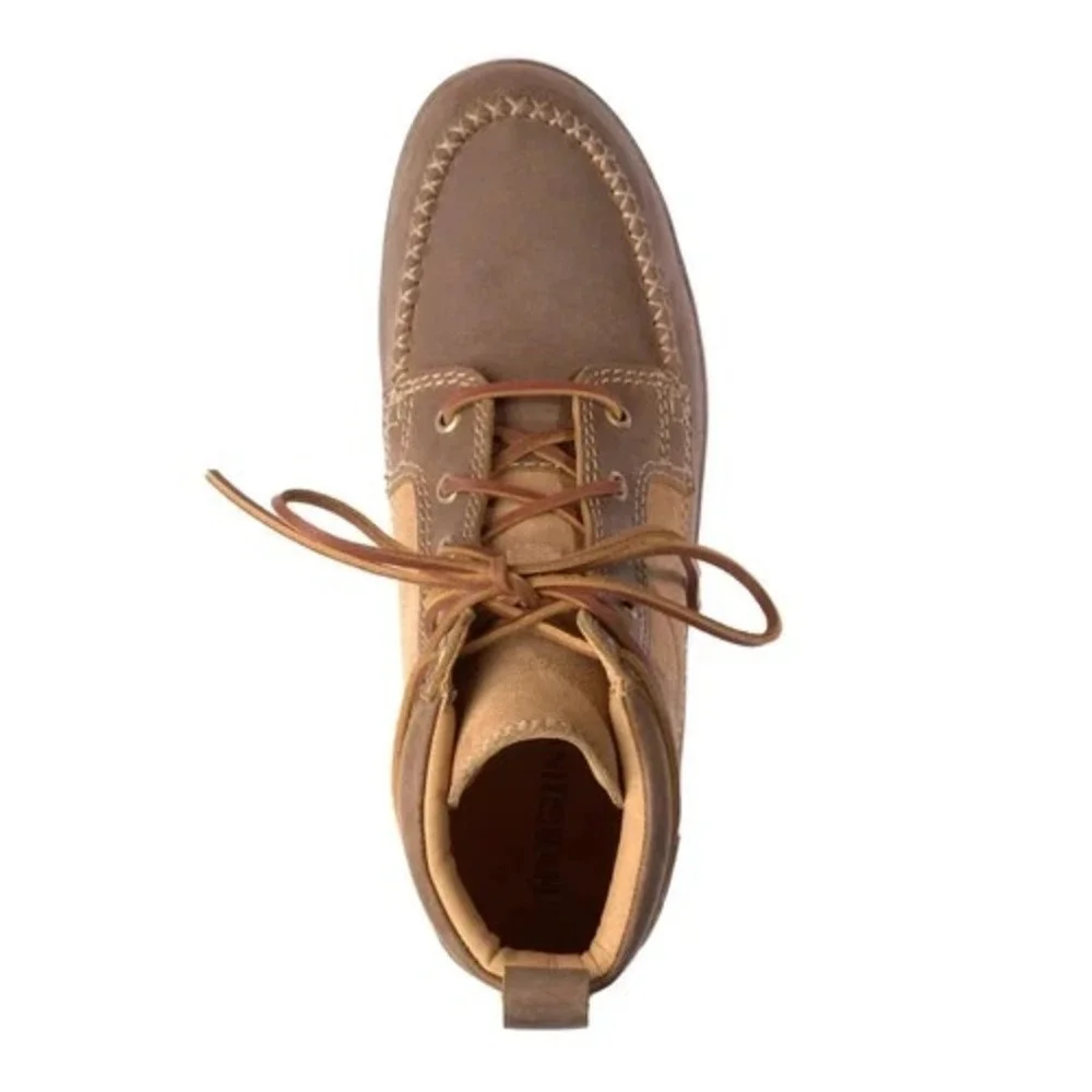 New Men's Manitobah Mukluks Mesa Moc Toe Waterproof Leather Boot‎ Oak/Chene, 10